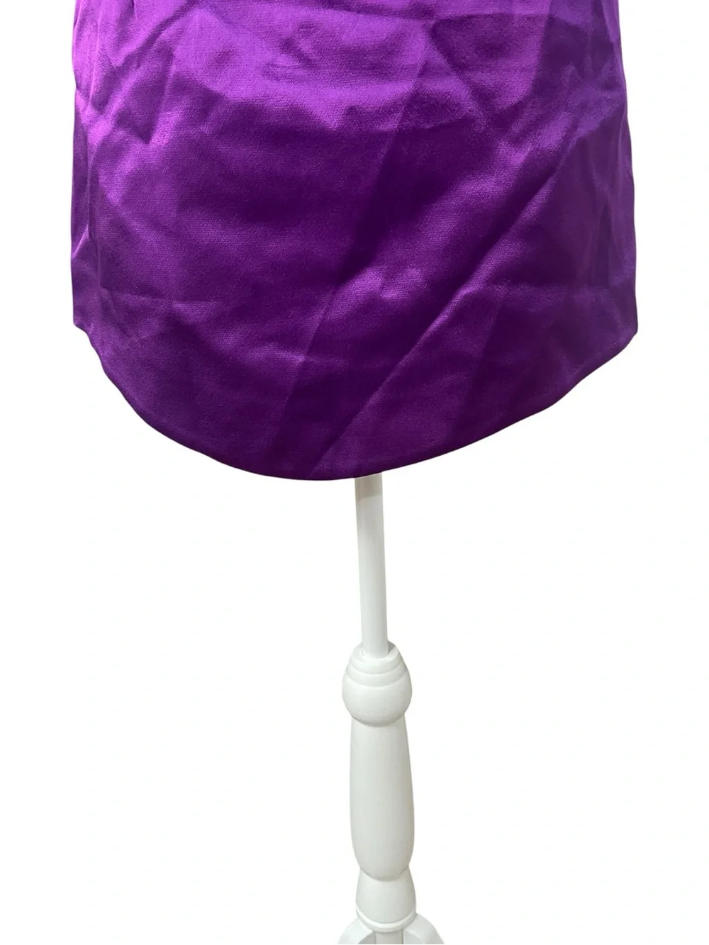 Zara Satin Effect Hi-Rise Mini Skirt Purple